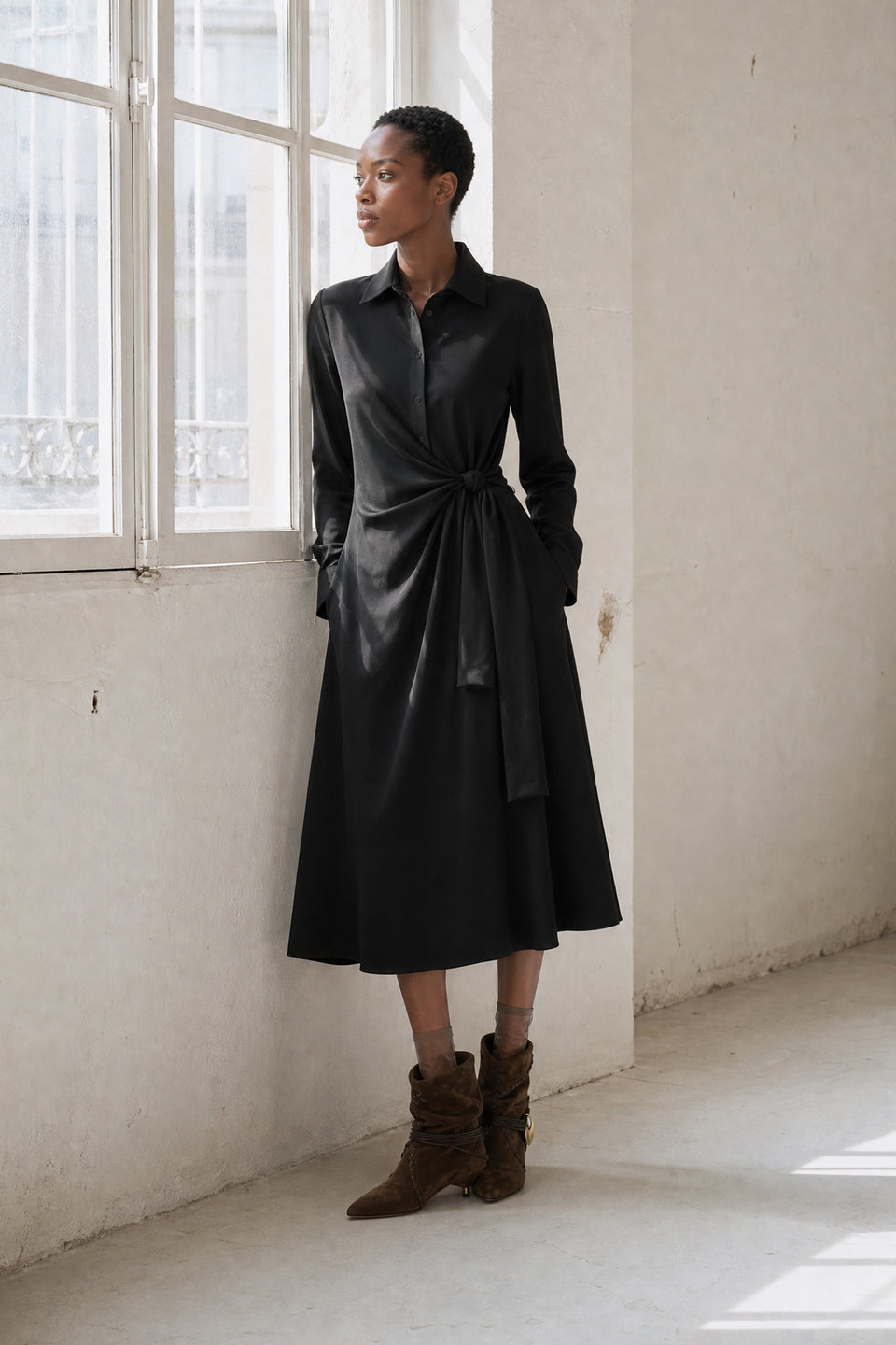 Trydi dress technical jersey | Black