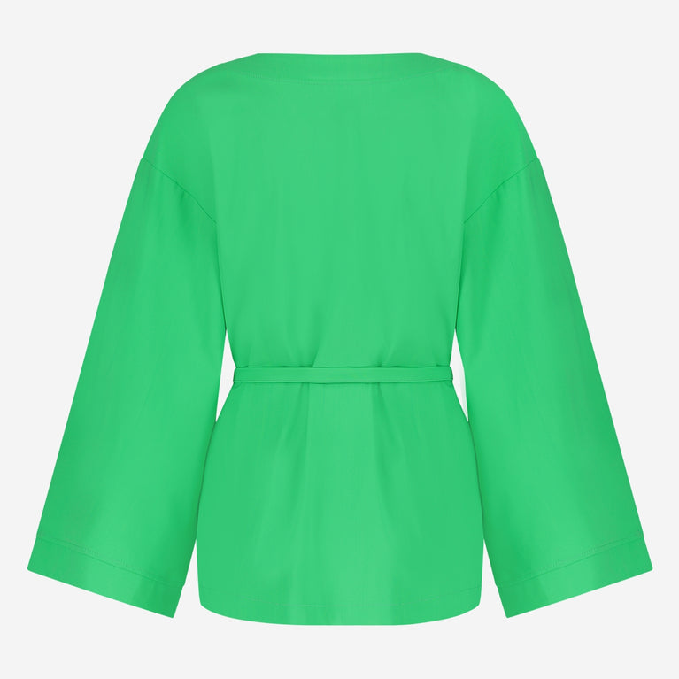 Alvera Blazer Kimono Technical Jersey | Green