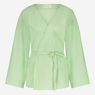 Alvera Blazer Kimono Technical Jersey | Light Green