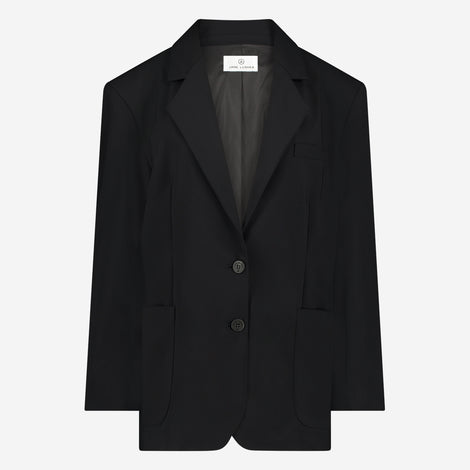 Lennard Oversize Blazer Technical Jersey | Black