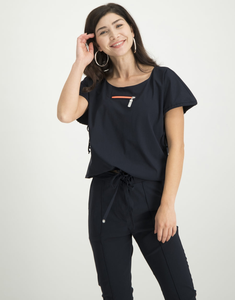 Lynn Zipper Top | Blue