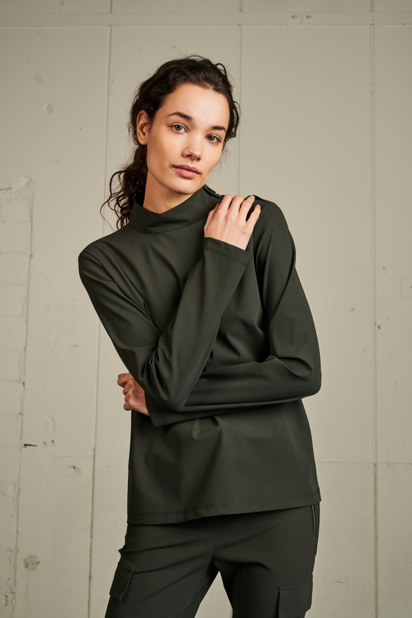 Top Heidi Technical Jersey | Grey Green