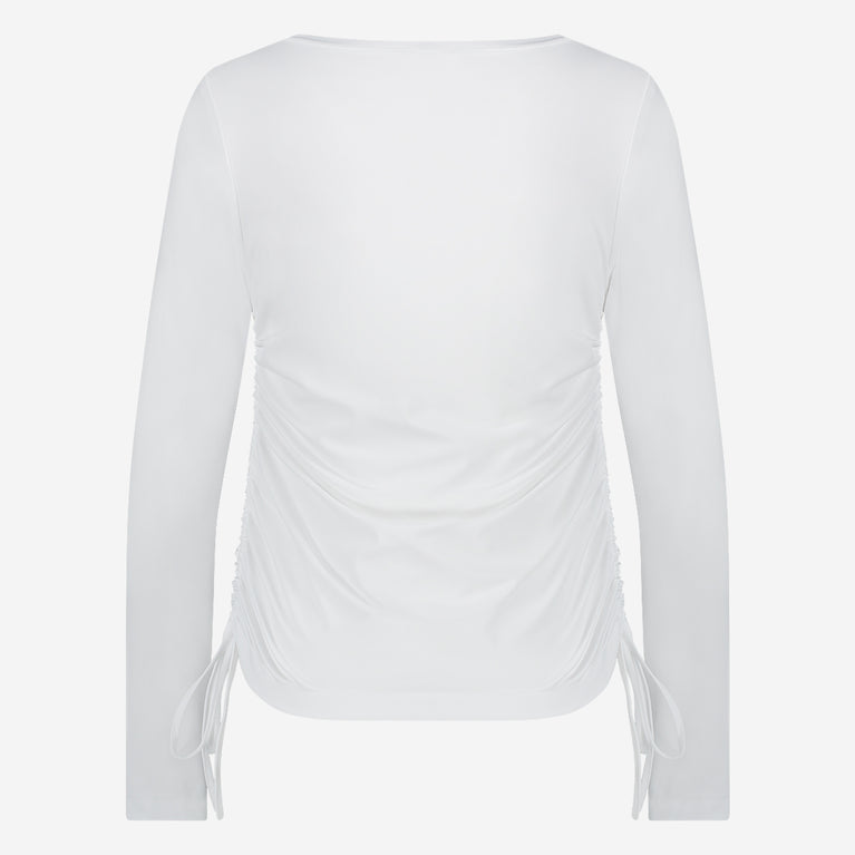 Rosa Top Technical Jersey | White