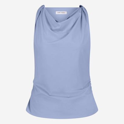Marika stretch technical jersey top | Mid Blue