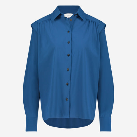 Hanna Blouse Technical Jersey | Light blue