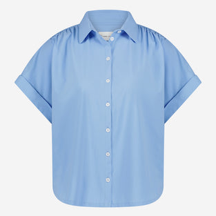 Romy Blouse Technical Jersey | Light Blue
