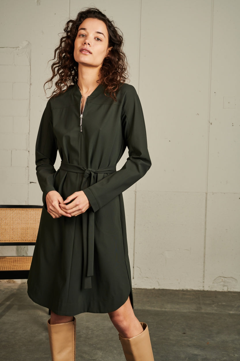 Dress Isla Technical Jersey | Grey Green