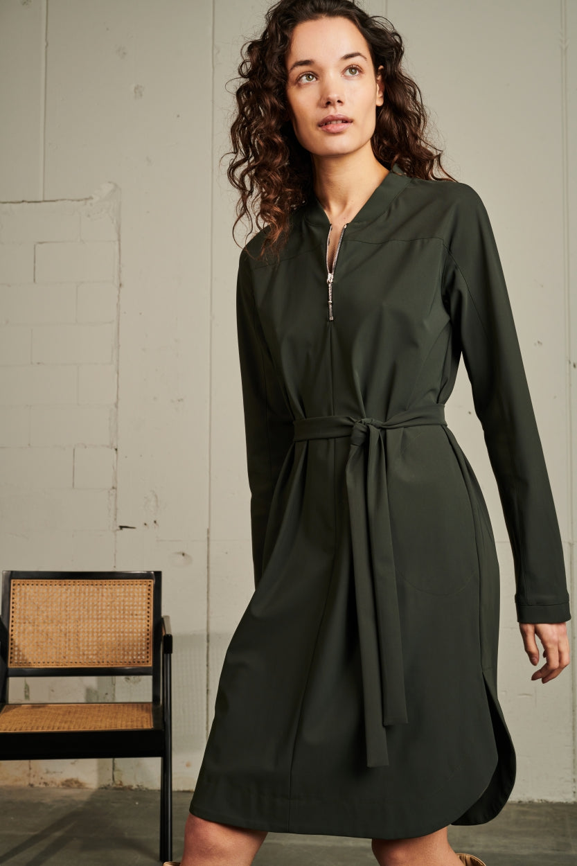 Dress Isla Technical Jersey | Grey Green