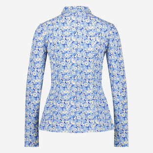Kikkie Blouse Technical Jersey | Multi Blue