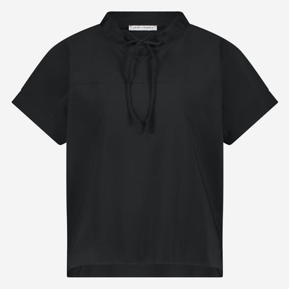Lucca stretch technical jersey top | Black