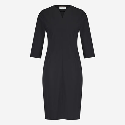 Martinas stretch technical jersey dress | Black
