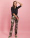 Billie Pants Leopard and Rose | Black