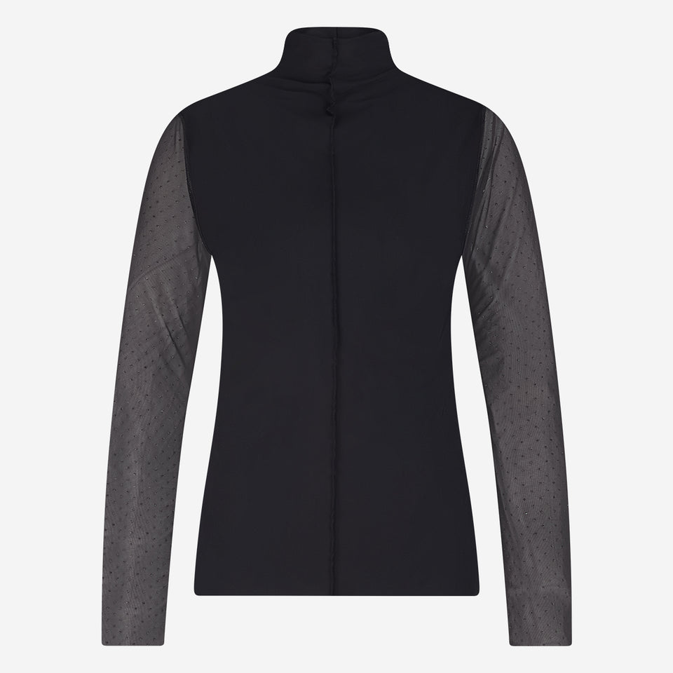 Zara top technical Jersey | Black