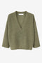 V-Ausschnitt melange pullover 26553 | Green