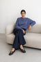 Velvety wol blend pullover | Blue