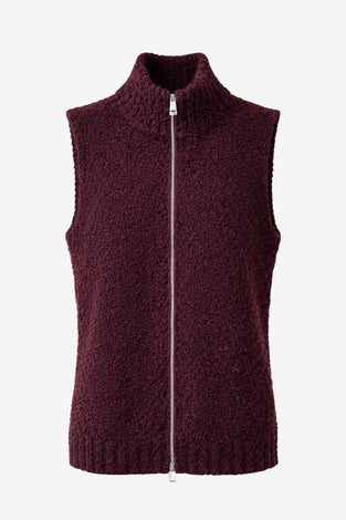 Vest Boucle long zip | Bordo