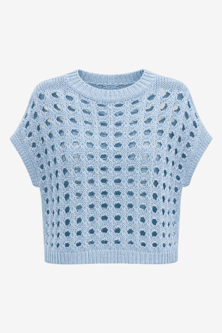 Viscose gold Vest E26071 | Light Blue