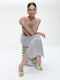 Knit Viscose lurex Dress E23107R | Silver