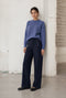 Velvety wol blend pullover | Blue