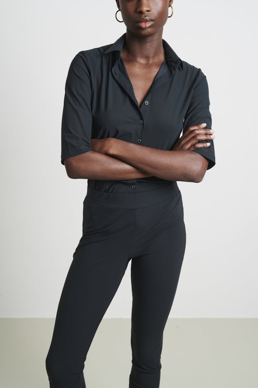 Blouse Betty easy wear Technical Jersey | Grigio Notte