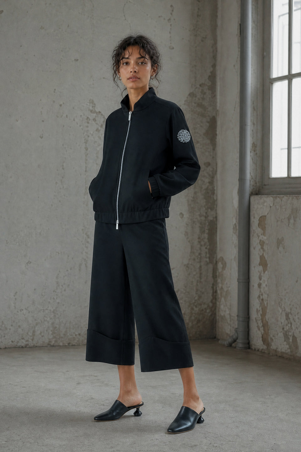 Sirmione viscose flair broek | Black