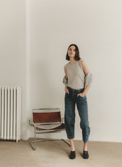 Cardigan en viscose fine 26023 | Argenté