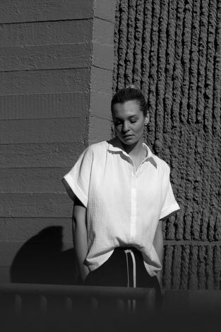 Romy Blouse Organic Cotton | White Black