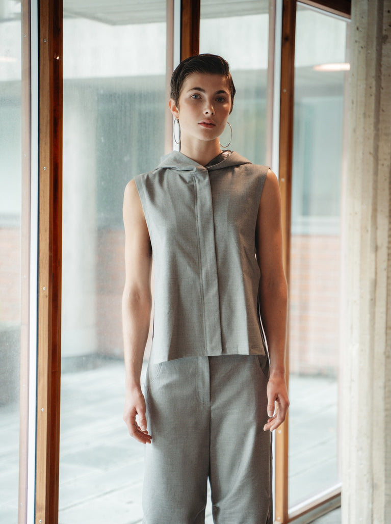 Jazmin viscose vest | Light grey