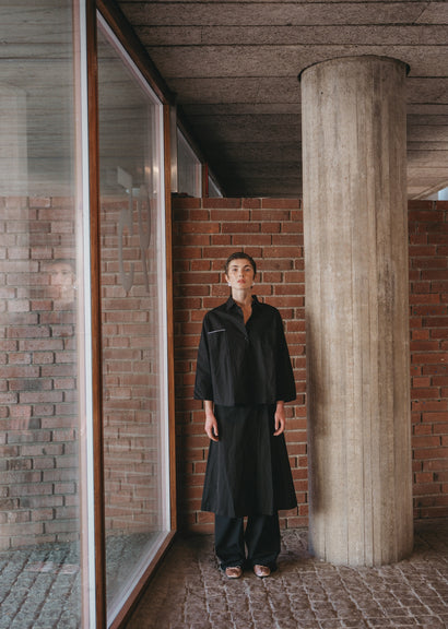 Alissa taffeta skirt | Black