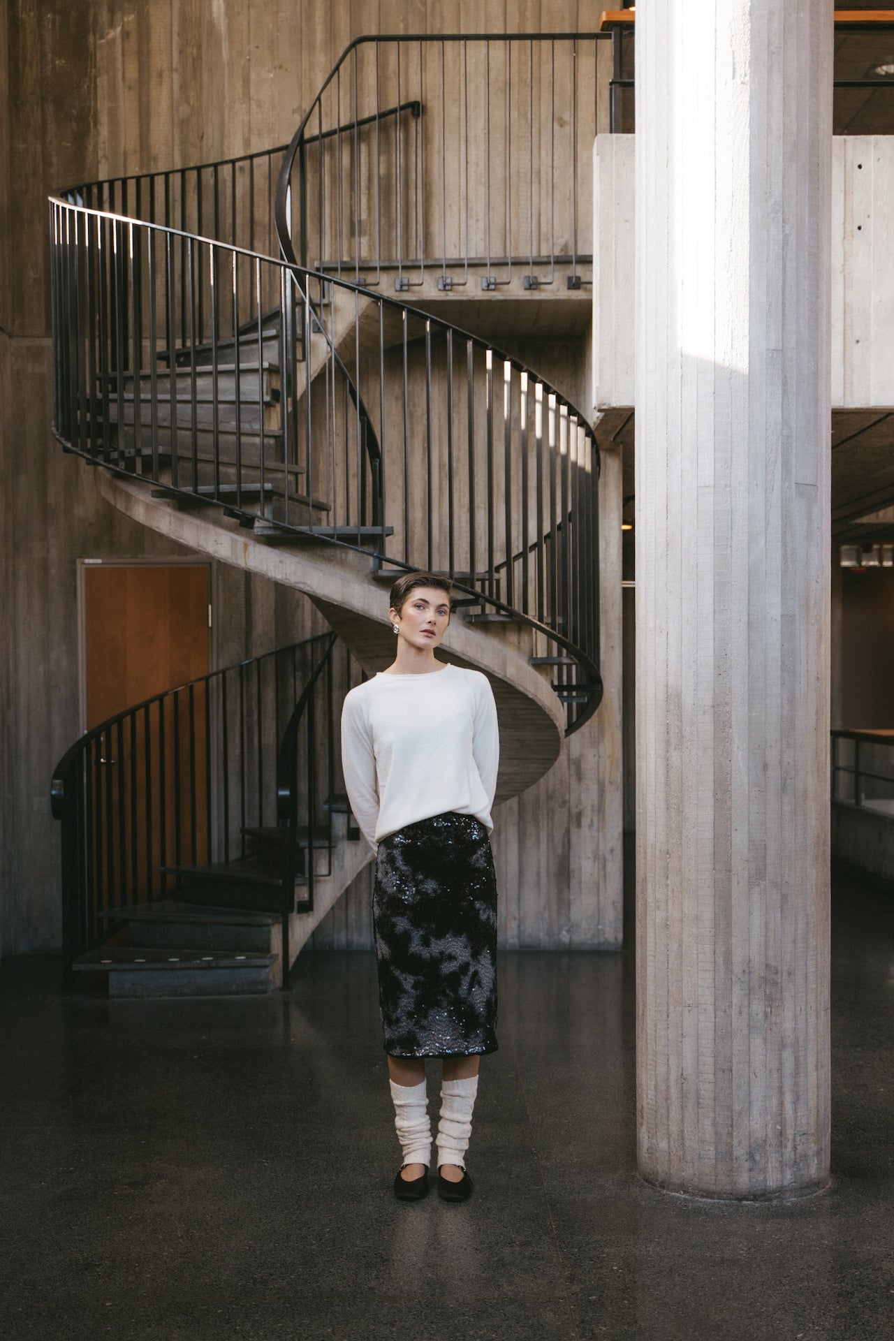 Dionisia sequins skirt | Black Silver