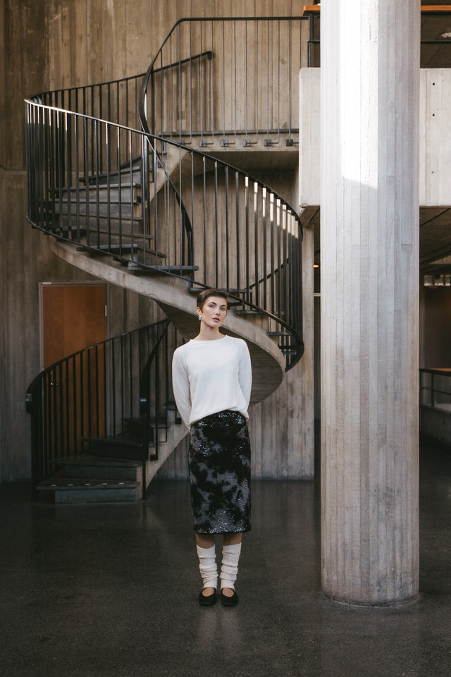 Dionisia sequins skirt | Black Silver