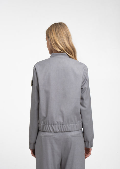 Brenzone Viscose zipper bomber | Grigio