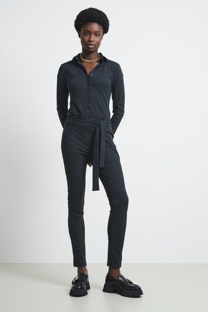 Jumpsuit Diana Easy Wear technischer Jersey | Nachtgrau