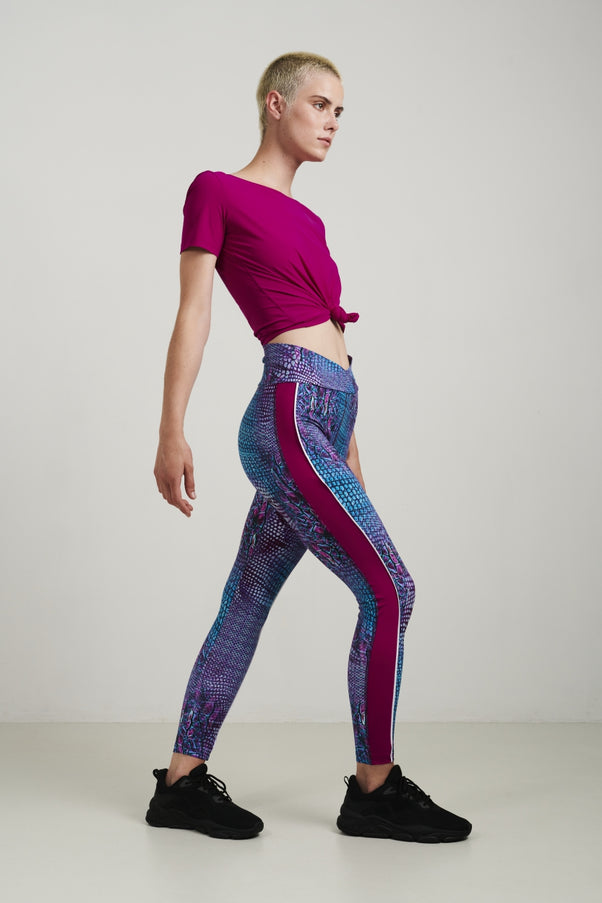JL Legging/2 V03 | Fuxia/White