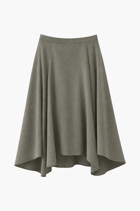 Marta asymmetrical viscose rok | Green