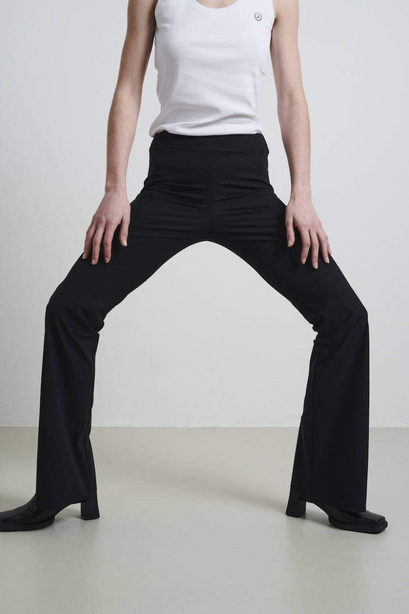 Pants Eliya easy wear flair Technical Jersey | Black