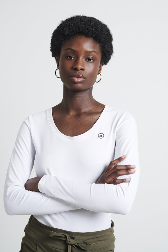 T shirt R Neck Easy Wear Organic Katoen | White