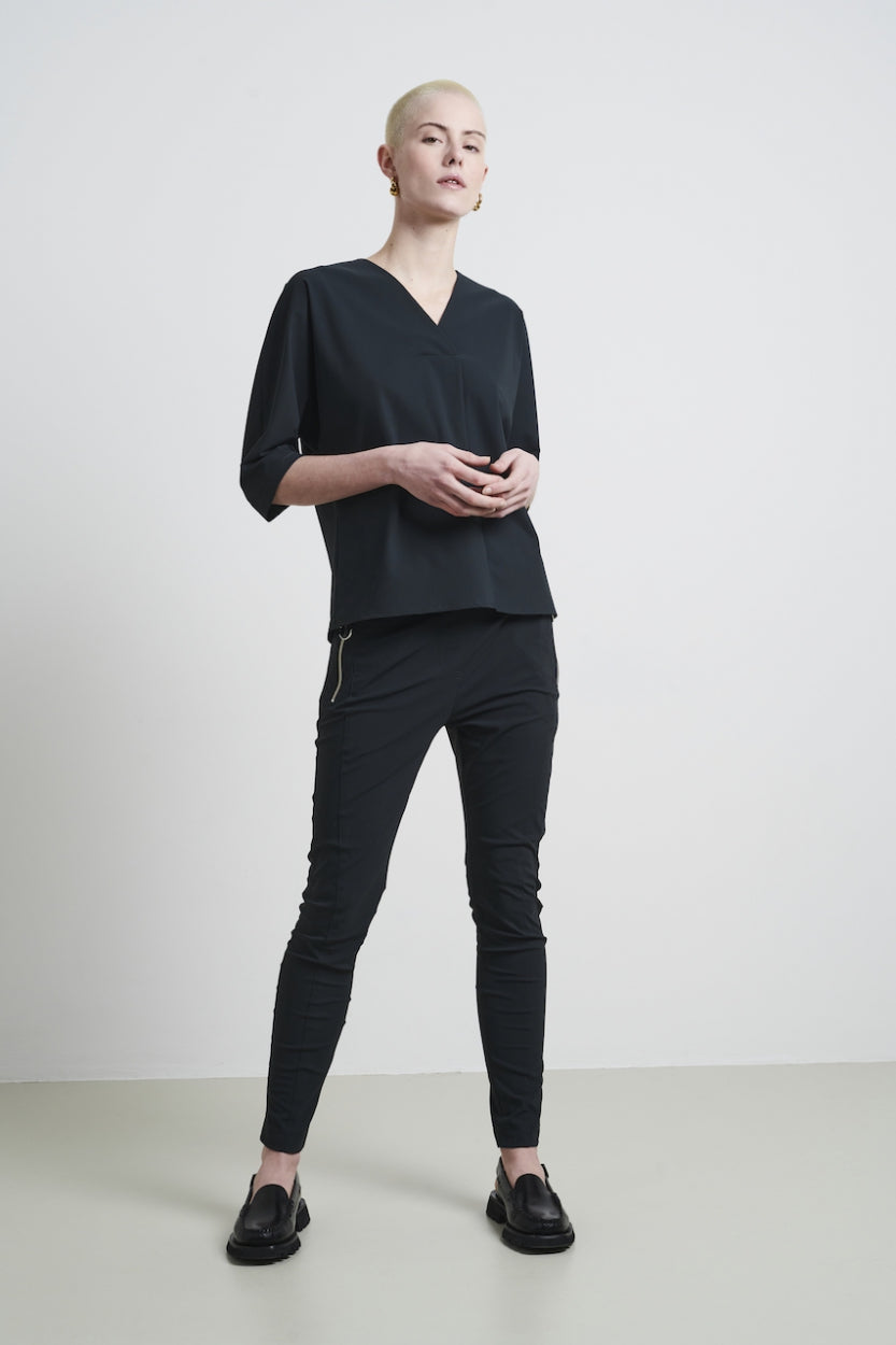Pants Emma-straight leg fit Technical Jersey | Grigio Notte
