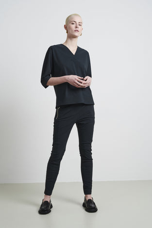 Broek Emma-straight leg fit Technical Jersey | Grigio Notte