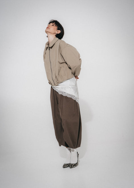 Pulse baggy lyocell pants | Army