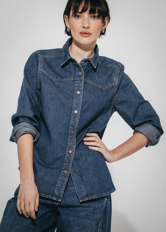 Western classic denim shirt