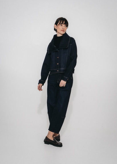 Dramak ultimate barrel-jeans | Mörkblå