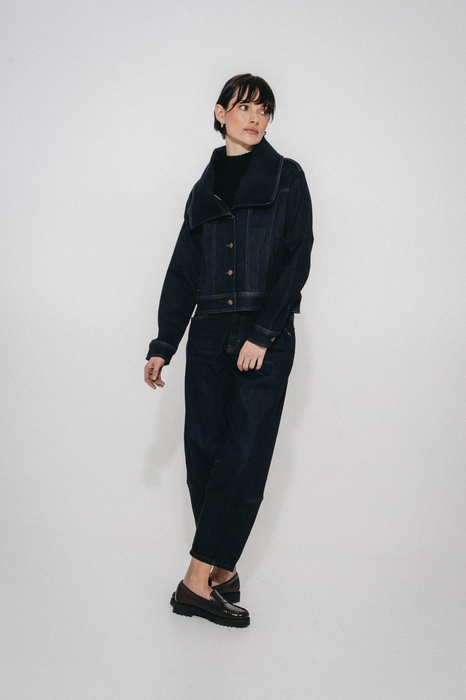 Dramak ultimate barrel jeans | Dark Blue