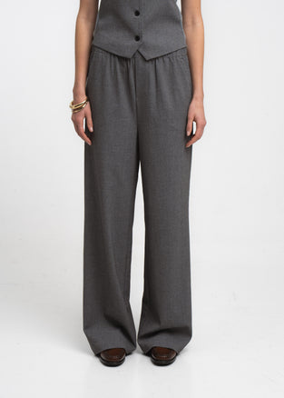 Raven viscose blend pants | Grey