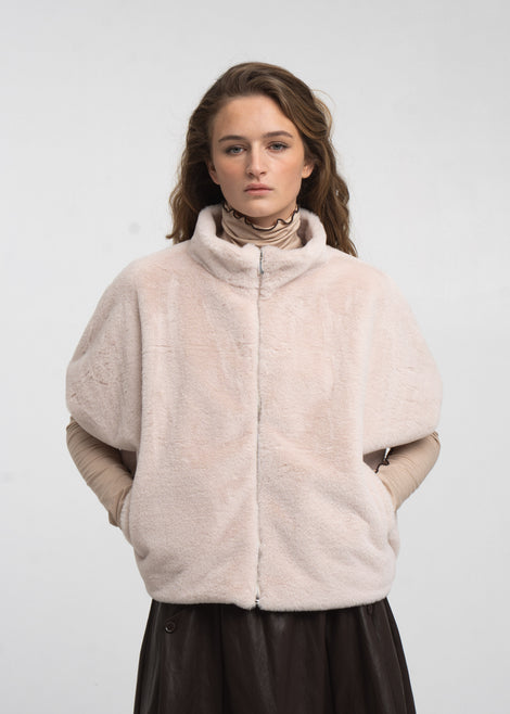 Faux fur Vest MKR 42064 | Panna