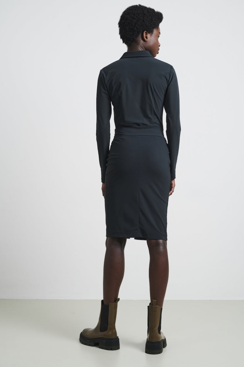 Skirt Kate easy wear Technical Jersey | Grigio Notte