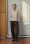 V-neck dyed viscose pullover NB2310 | Camel